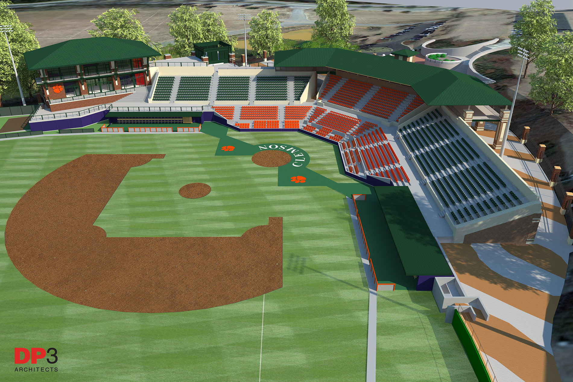 Clemson University Kingsmore Stadium Addition Dp3 Architects
