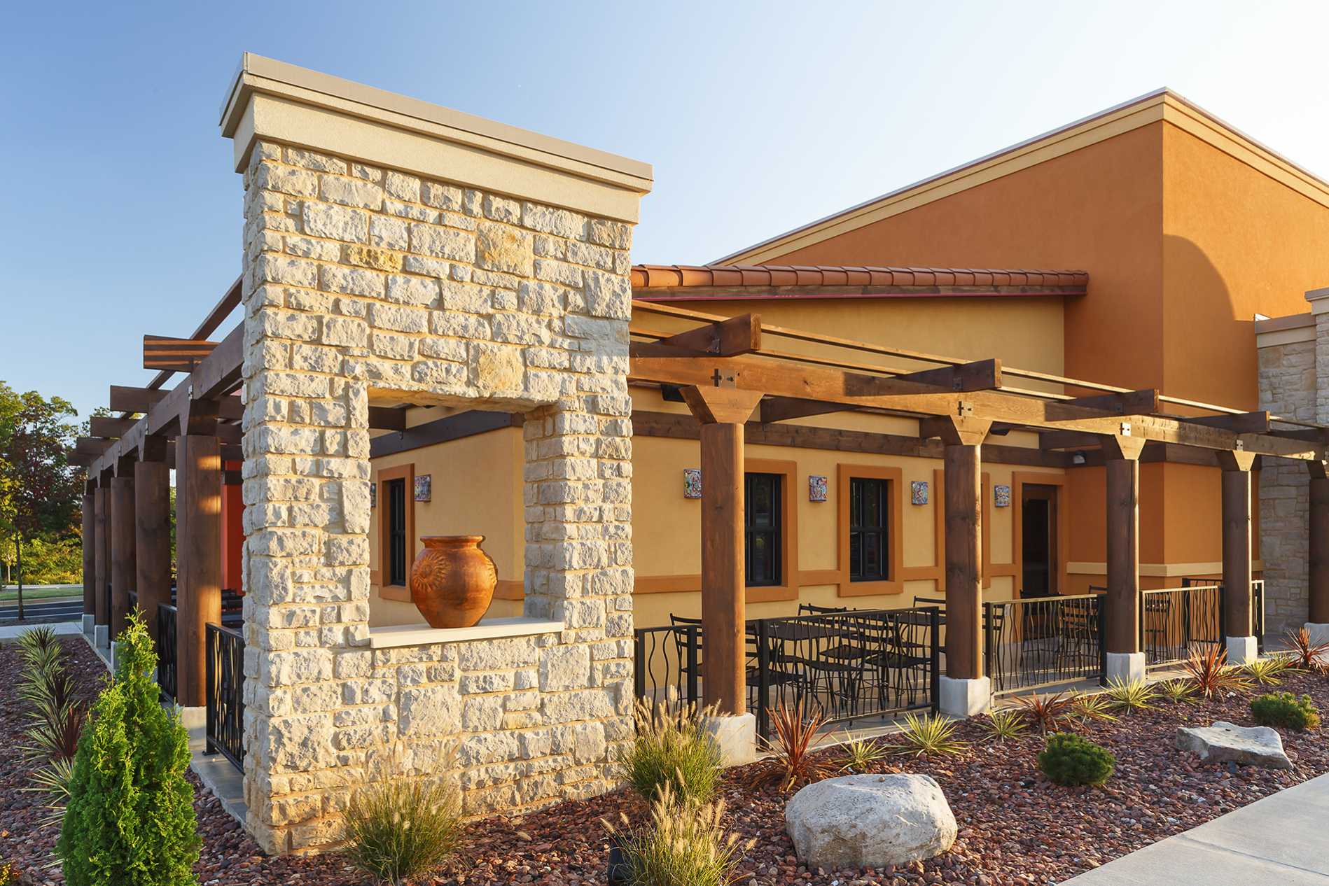 Exterior Restaurant Design by DP3 Architects